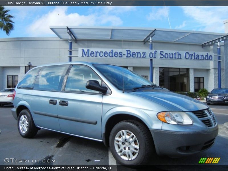 Butane Blue Pearl / Medium Slate Gray 2005 Dodge Caravan SE