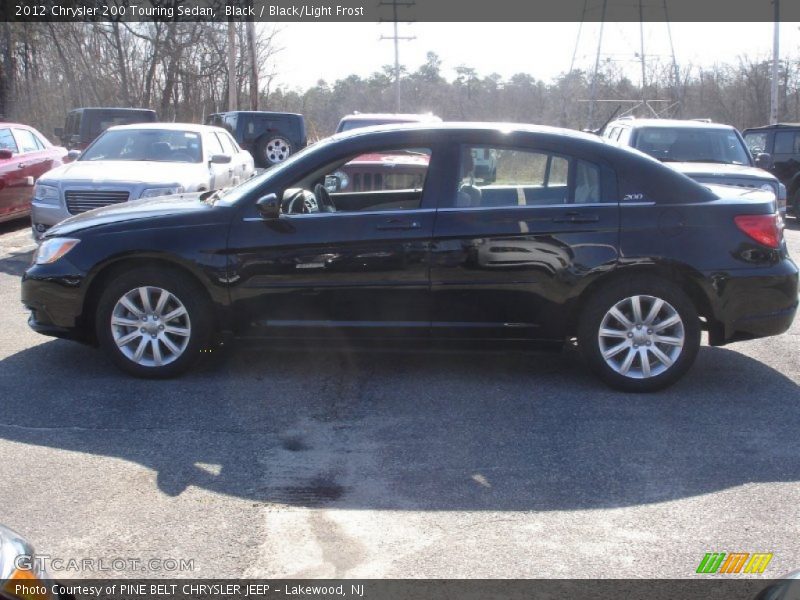 Black / Black/Light Frost 2012 Chrysler 200 Touring Sedan