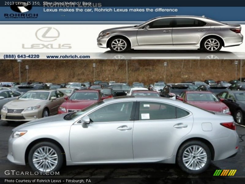 Silver Lining Metallic / Black 2013 Lexus ES 350