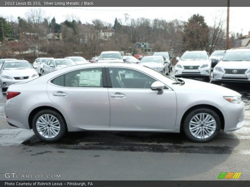 Silver Lining Metallic / Black 2013 Lexus ES 350