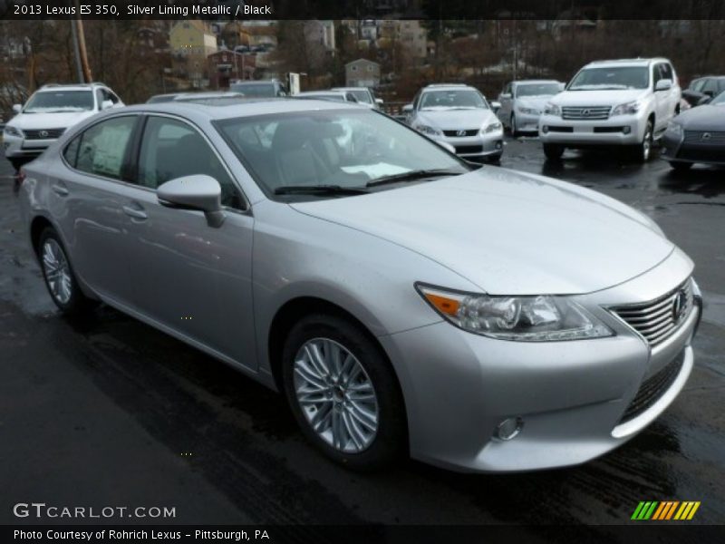 Silver Lining Metallic / Black 2013 Lexus ES 350