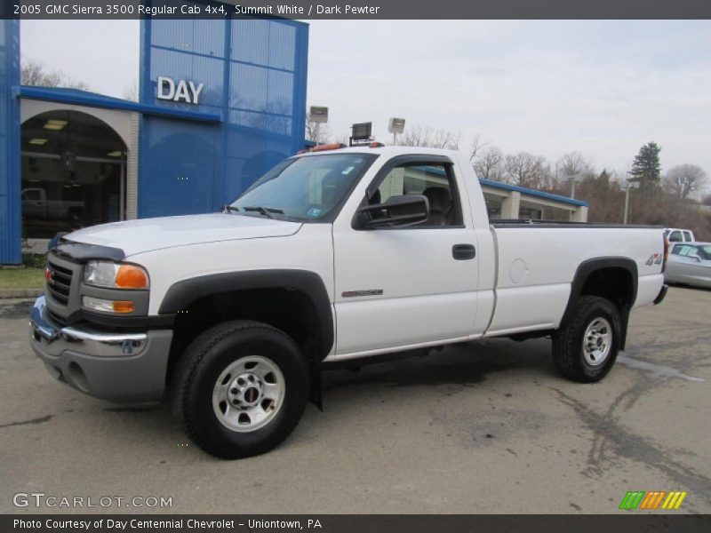 Summit White / Dark Pewter 2005 GMC Sierra 3500 Regular Cab 4x4