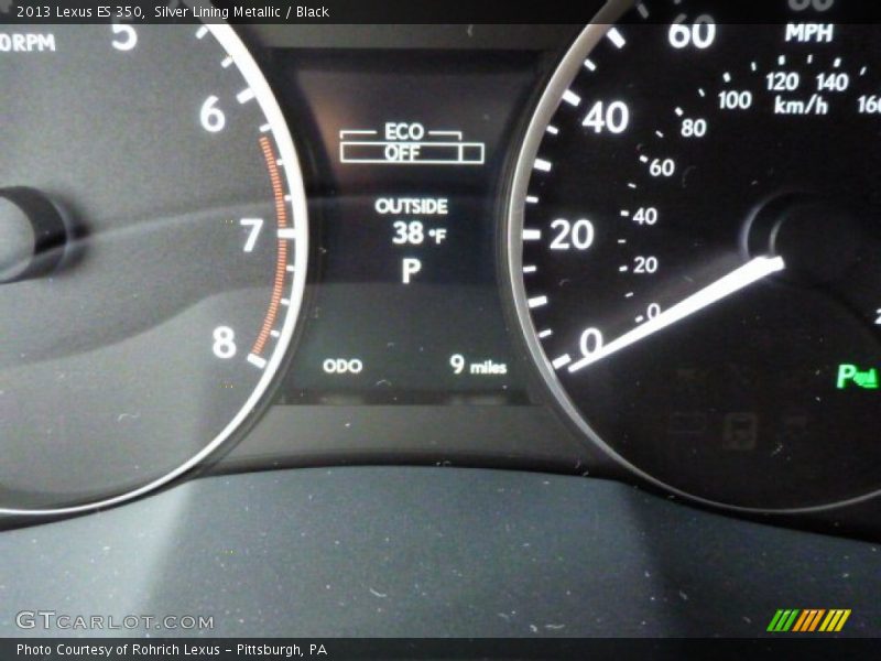 Silver Lining Metallic / Black 2013 Lexus ES 350