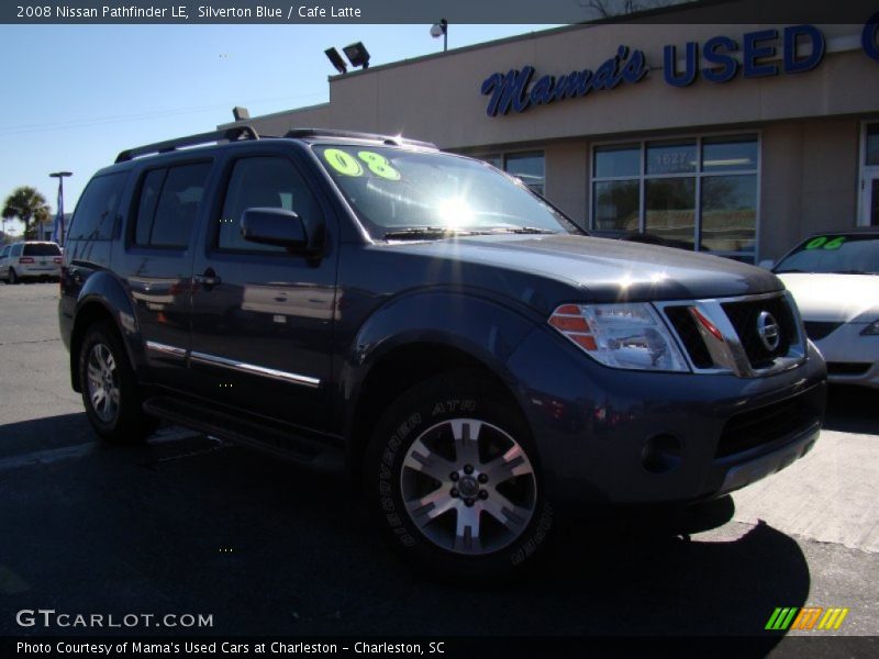 Silverton Blue / Cafe Latte 2008 Nissan Pathfinder LE