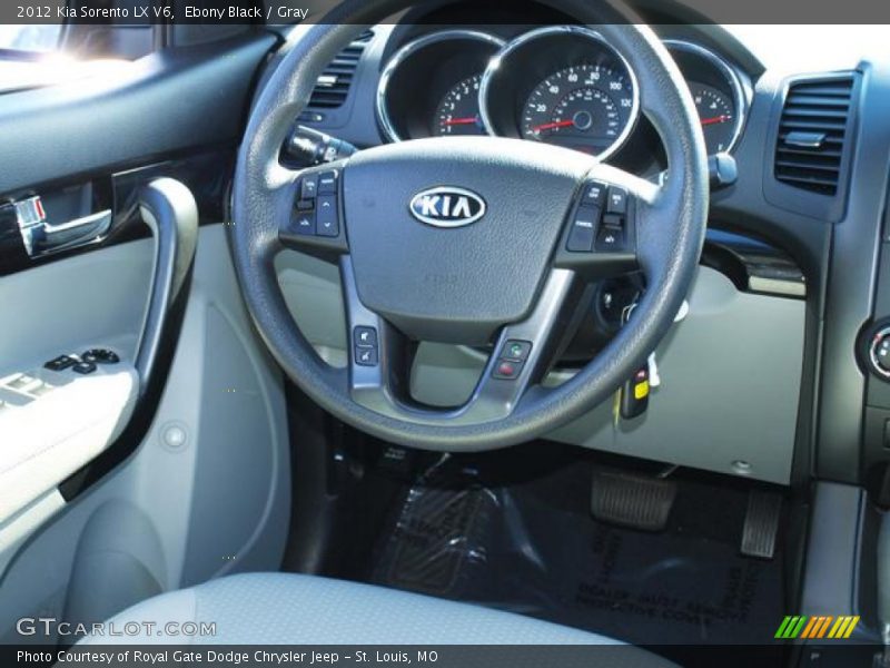 Ebony Black / Gray 2012 Kia Sorento LX V6