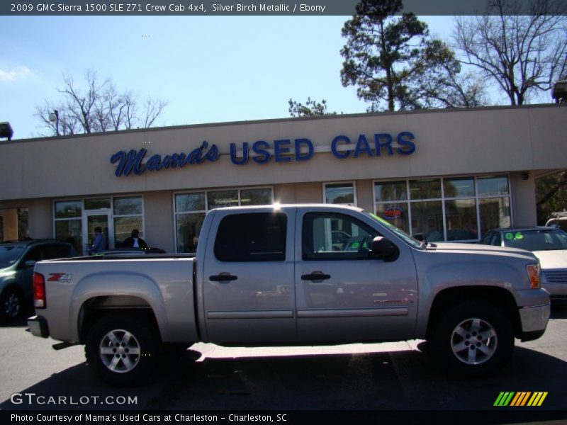 Silver Birch Metallic / Ebony 2009 GMC Sierra 1500 SLE Z71 Crew Cab 4x4