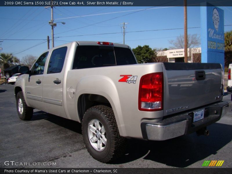 Silver Birch Metallic / Ebony 2009 GMC Sierra 1500 SLE Z71 Crew Cab 4x4