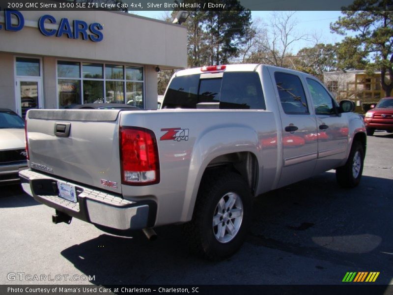 Silver Birch Metallic / Ebony 2009 GMC Sierra 1500 SLE Z71 Crew Cab 4x4