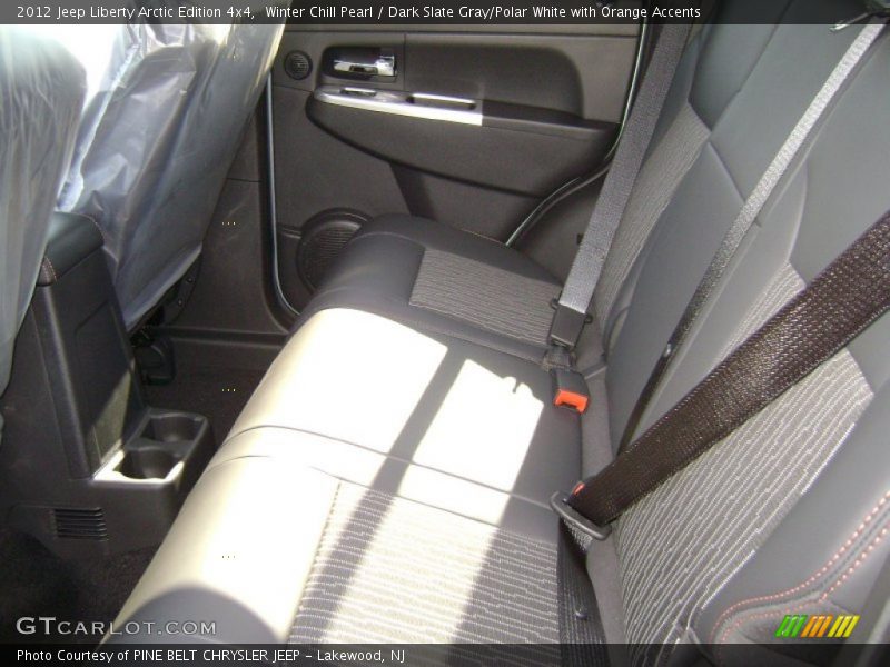 Winter Chill Pearl / Dark Slate Gray/Polar White with Orange Accents 2012 Jeep Liberty Arctic Edition 4x4