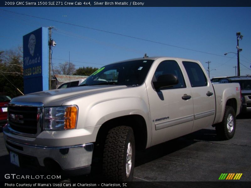 Silver Birch Metallic / Ebony 2009 GMC Sierra 1500 SLE Z71 Crew Cab 4x4