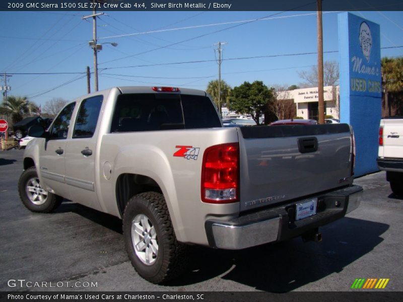 Silver Birch Metallic / Ebony 2009 GMC Sierra 1500 SLE Z71 Crew Cab 4x4