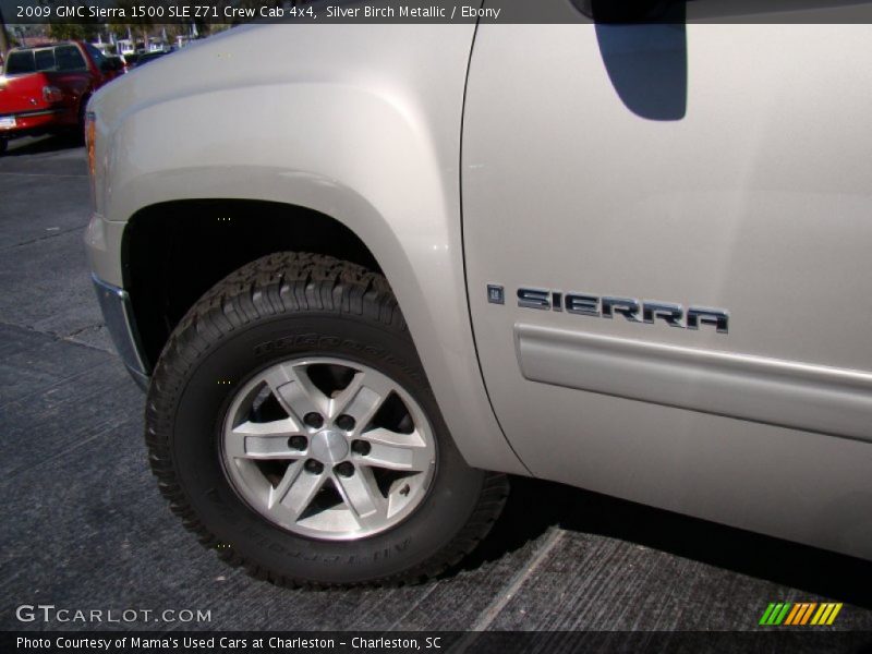 Silver Birch Metallic / Ebony 2009 GMC Sierra 1500 SLE Z71 Crew Cab 4x4