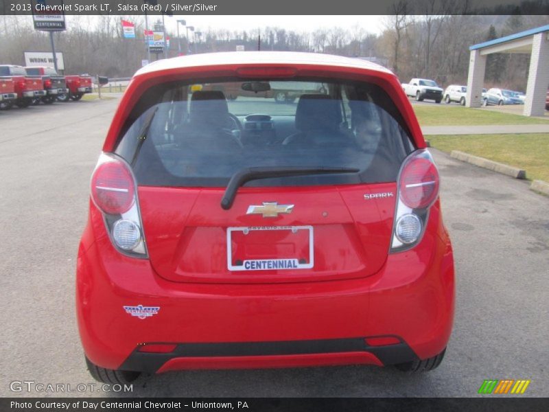 Salsa (Red) / Silver/Silver 2013 Chevrolet Spark LT