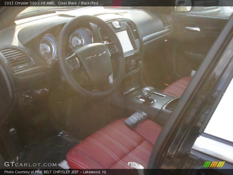 Gloss Black / Black/Red 2013 Chrysler 300 S V6 AWD