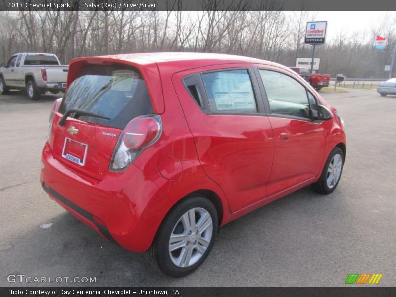 Salsa (Red) / Silver/Silver 2013 Chevrolet Spark LT