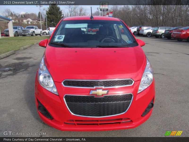 Salsa (Red) / Silver/Silver 2013 Chevrolet Spark LT