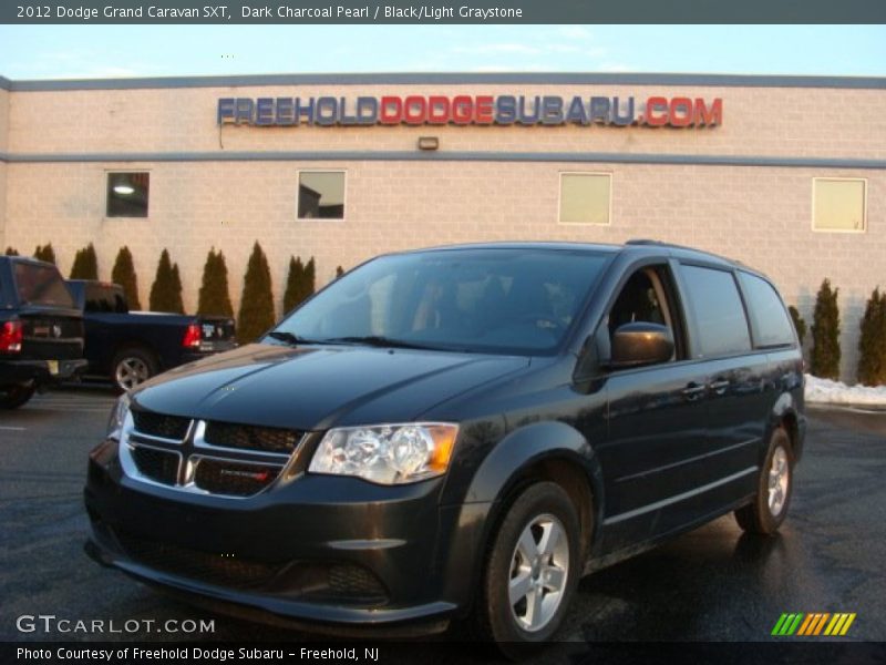 Dark Charcoal Pearl / Black/Light Graystone 2012 Dodge Grand Caravan SXT