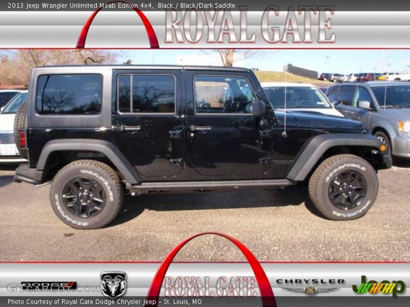 Black / Black/Dark Saddle 2013 Jeep Wrangler Unlimited Moab Edition 4x4