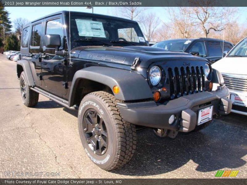 Black / Black/Dark Saddle 2013 Jeep Wrangler Unlimited Moab Edition 4x4