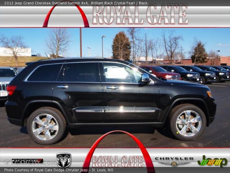 Brilliant Black Crystal Pearl / Black 2013 Jeep Grand Cherokee Overland Summit 4x4
