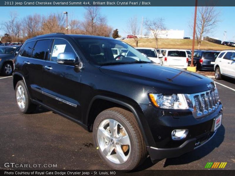 Brilliant Black Crystal Pearl / Black 2013 Jeep Grand Cherokee Overland Summit 4x4