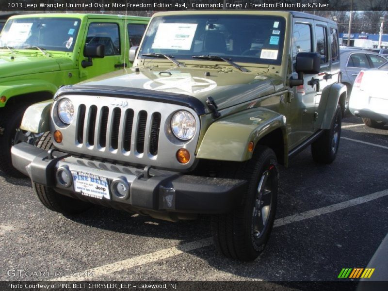 Commando Green / Freedom Edition Black/Silver 2013 Jeep Wrangler Unlimited Oscar Mike Freedom Edition 4x4