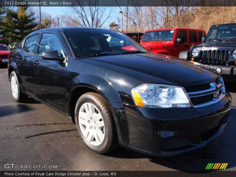 Black / Black 2013 Dodge Avenger SE
