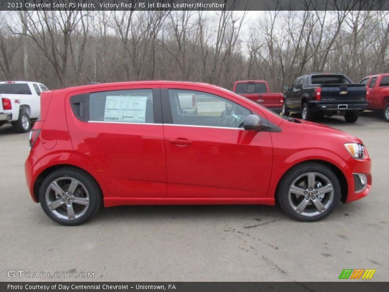 Victory Red / RS Jet Black Leather/Microfiber 2013 Chevrolet Sonic RS Hatch