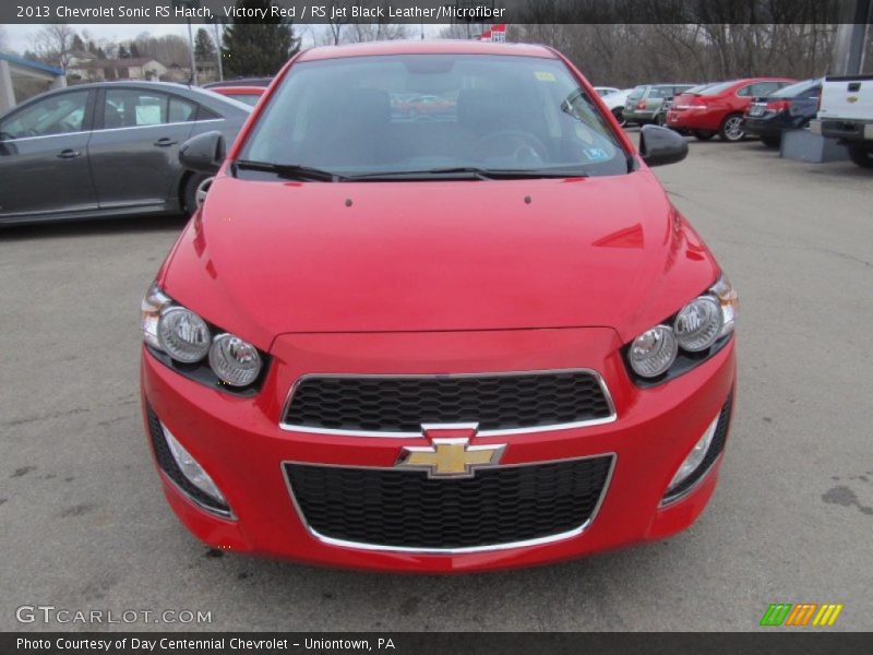 Victory Red / RS Jet Black Leather/Microfiber 2013 Chevrolet Sonic RS Hatch