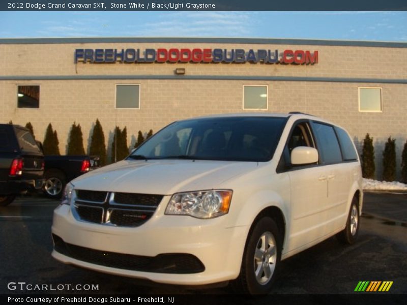 Stone White / Black/Light Graystone 2012 Dodge Grand Caravan SXT