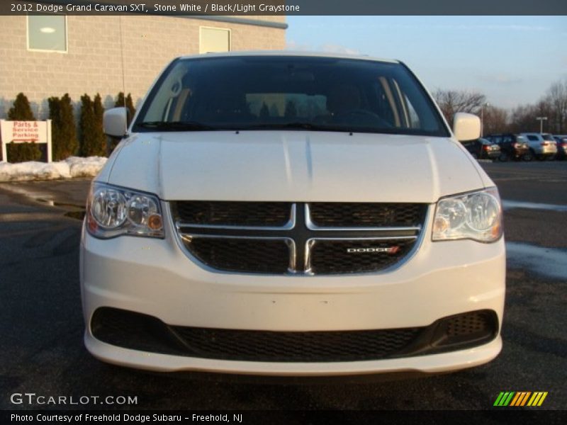 Stone White / Black/Light Graystone 2012 Dodge Grand Caravan SXT