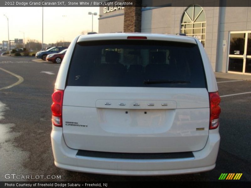 Stone White / Black/Light Graystone 2012 Dodge Grand Caravan SXT