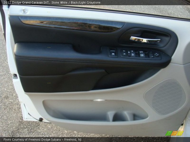 Stone White / Black/Light Graystone 2012 Dodge Grand Caravan SXT