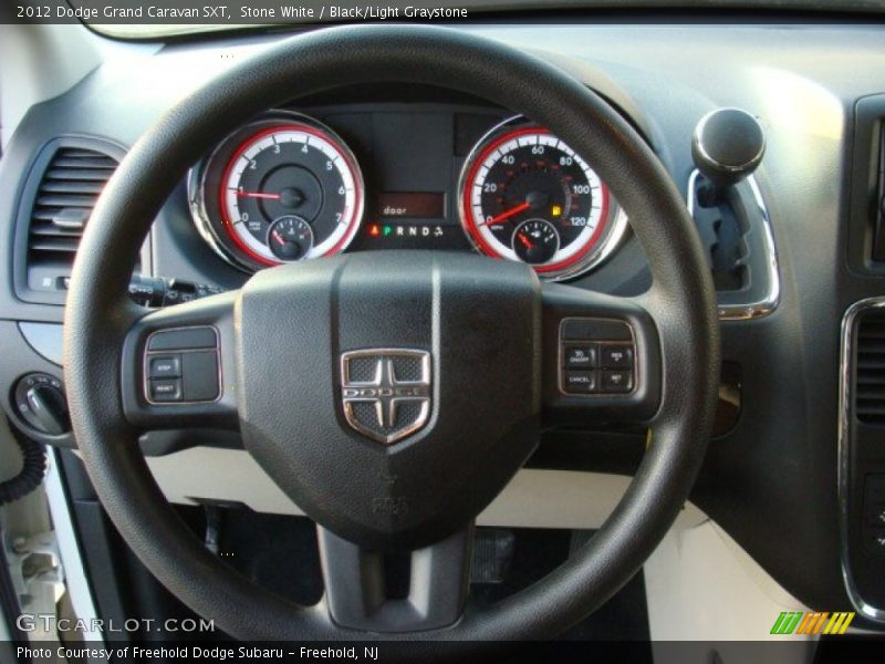 Stone White / Black/Light Graystone 2012 Dodge Grand Caravan SXT