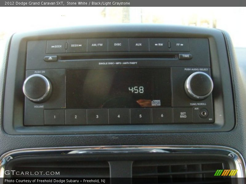 Stone White / Black/Light Graystone 2012 Dodge Grand Caravan SXT