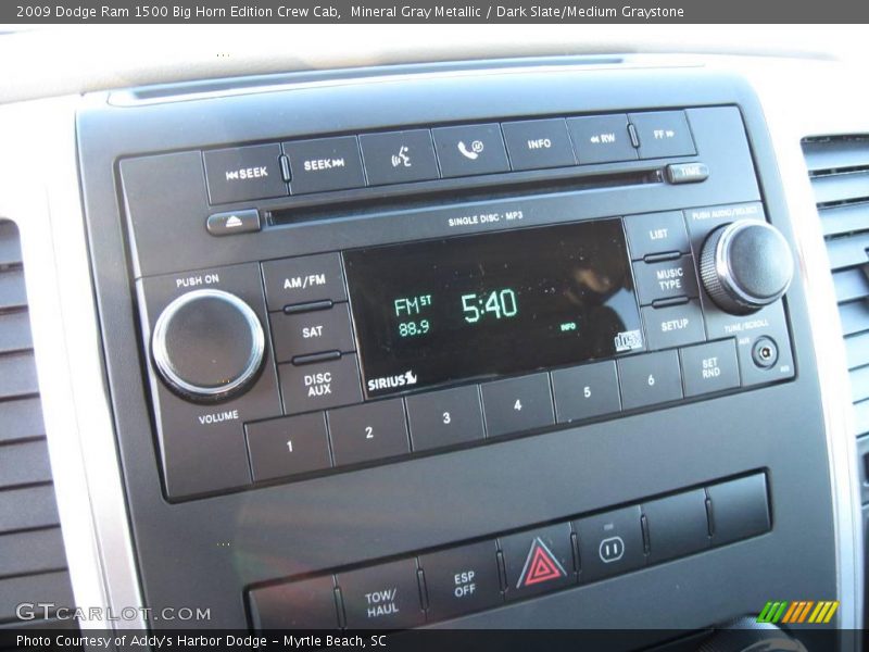 Mineral Gray Metallic / Dark Slate/Medium Graystone 2009 Dodge Ram 1500 Big Horn Edition Crew Cab