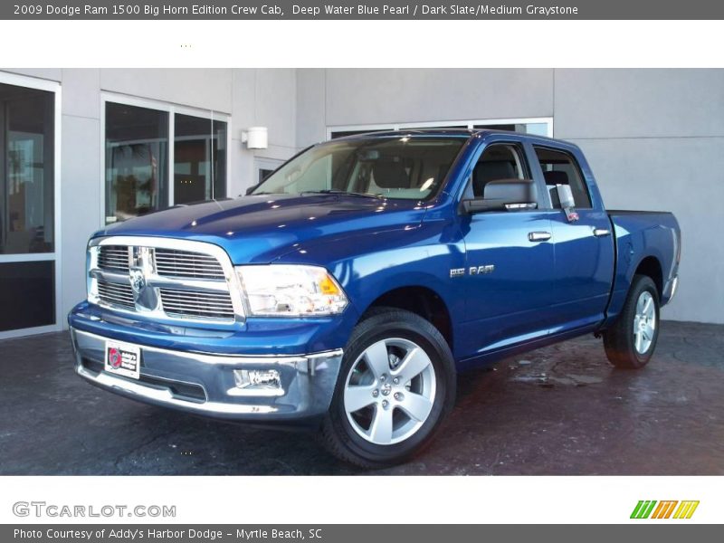 Deep Water Blue Pearl / Dark Slate/Medium Graystone 2009 Dodge Ram 1500 Big Horn Edition Crew Cab