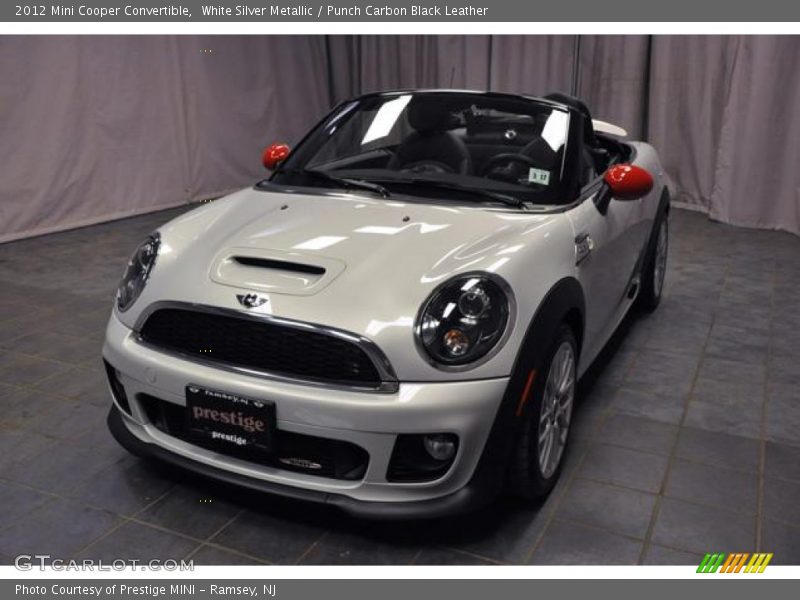 White Silver Metallic / Punch Carbon Black Leather 2012 Mini Cooper Convertible