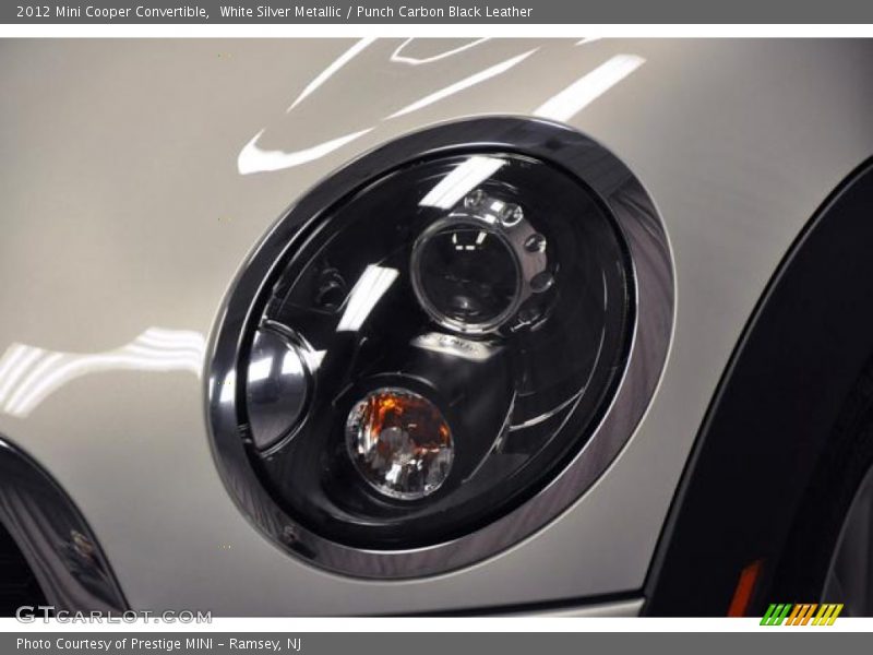 White Silver Metallic / Punch Carbon Black Leather 2012 Mini Cooper Convertible