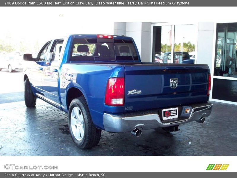 Deep Water Blue Pearl / Dark Slate/Medium Graystone 2009 Dodge Ram 1500 Big Horn Edition Crew Cab