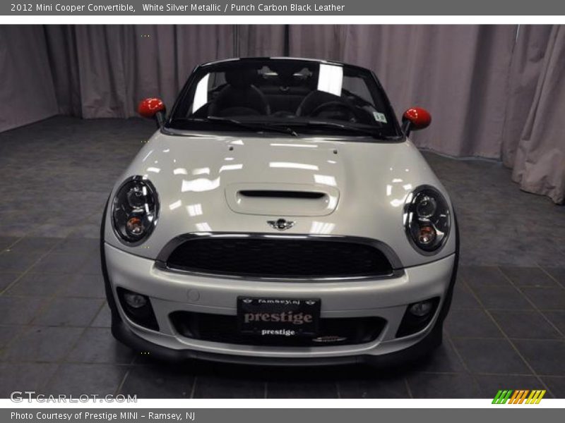 White Silver Metallic / Punch Carbon Black Leather 2012 Mini Cooper Convertible