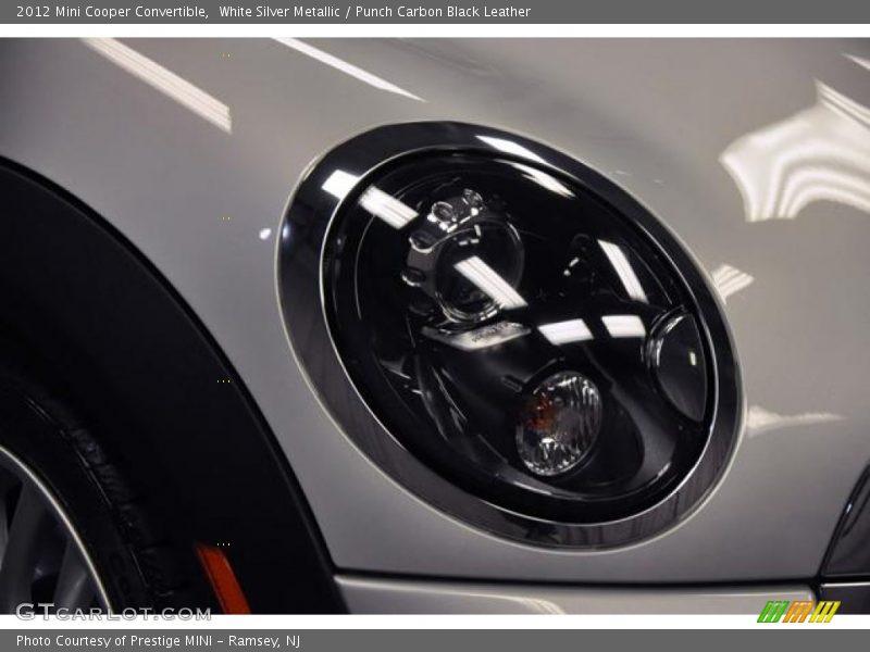 White Silver Metallic / Punch Carbon Black Leather 2012 Mini Cooper Convertible