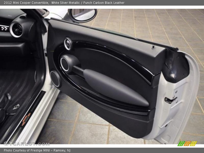 White Silver Metallic / Punch Carbon Black Leather 2012 Mini Cooper Convertible