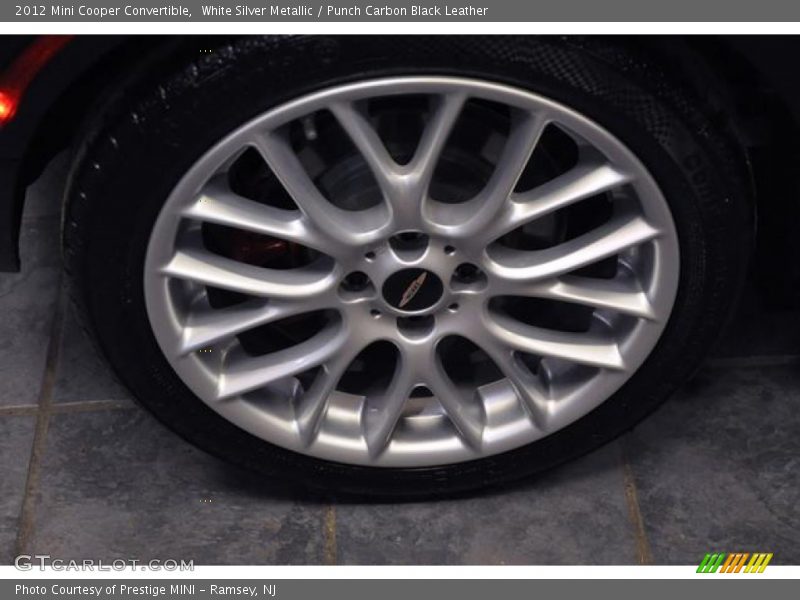 White Silver Metallic / Punch Carbon Black Leather 2012 Mini Cooper Convertible