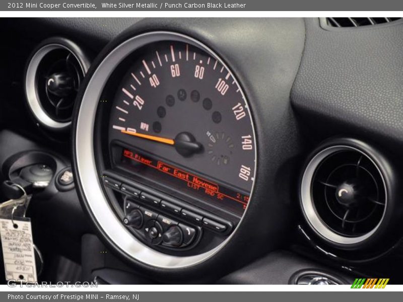 White Silver Metallic / Punch Carbon Black Leather 2012 Mini Cooper Convertible