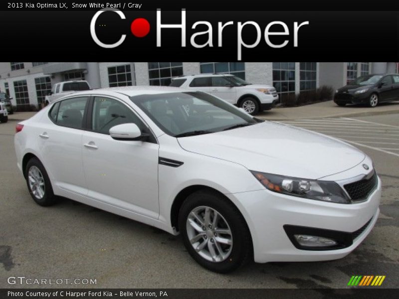 Snow White Pearl / Gray 2013 Kia Optima LX