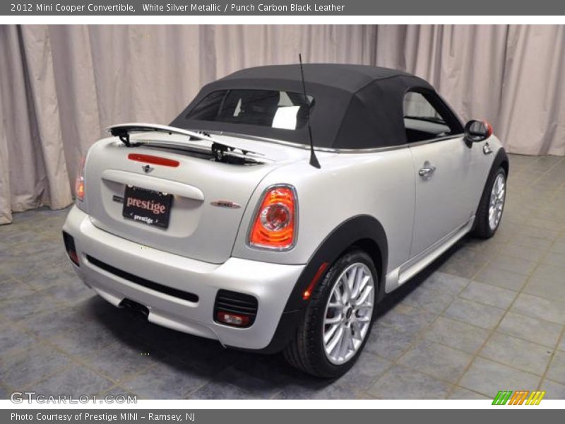 White Silver Metallic / Punch Carbon Black Leather 2012 Mini Cooper Convertible