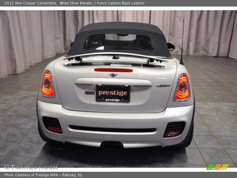 White Silver Metallic / Punch Carbon Black Leather 2012 Mini Cooper Convertible