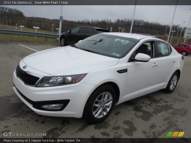 Snow White Pearl / Gray 2013 Kia Optima LX