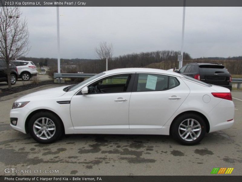 Snow White Pearl / Gray 2013 Kia Optima LX